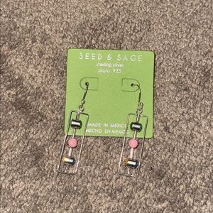 Seed & Sage Multicolor Sterling Silver Dangle Earrings